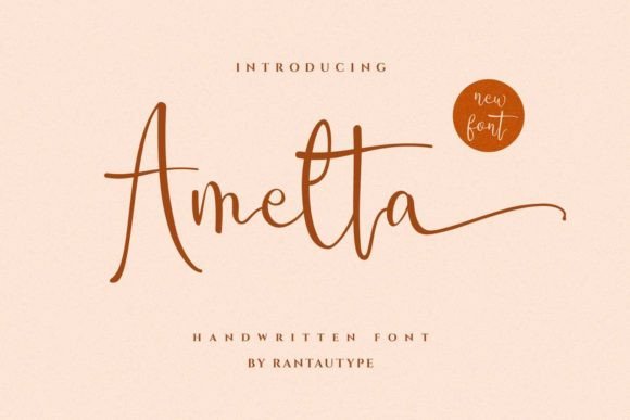 Amelta: A Modern Script Font That Feels Like Your Handwritten Signature