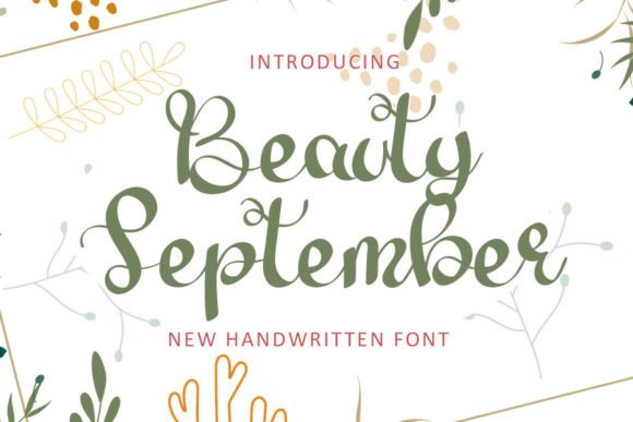 Beauty September: A Sweet, Elegant Script Font for Small Business Branding