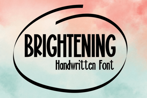 Brightening Font: Friendly Handwritten Style for Your Brand