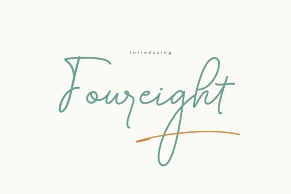 Foureight Script Font for Handmade Labels & Invitations