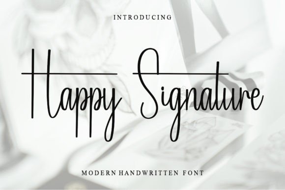 Happy Signature: A Natural Script Font for Handmade Brands