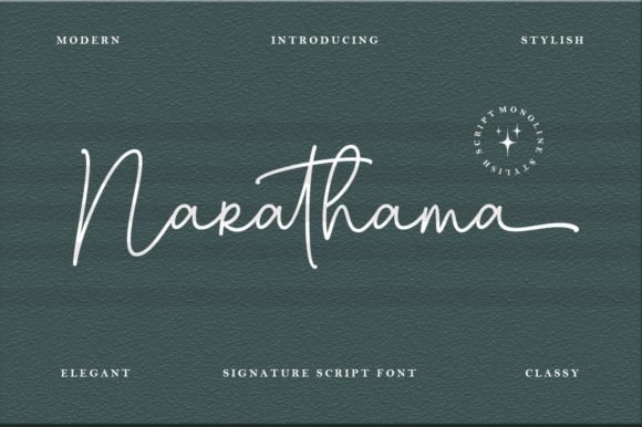Narathama: A Modern Feminine Script Font for Digital Branding