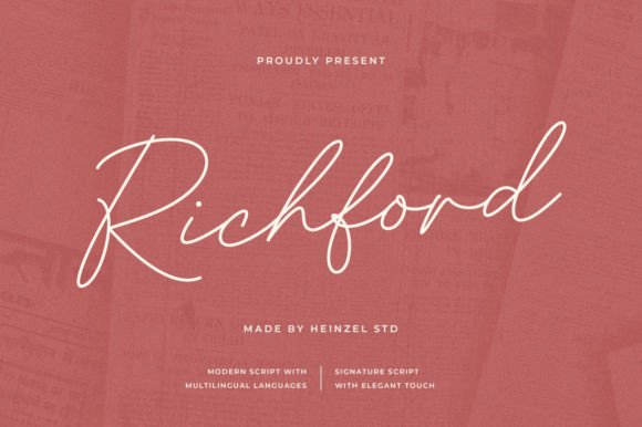 Richford: A Modern Script Font That Elevates Digital Branding