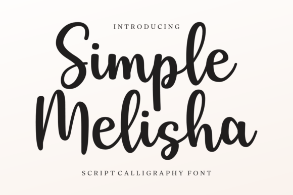 Simple Melisha: A Refined Script Font for Handmade Brands